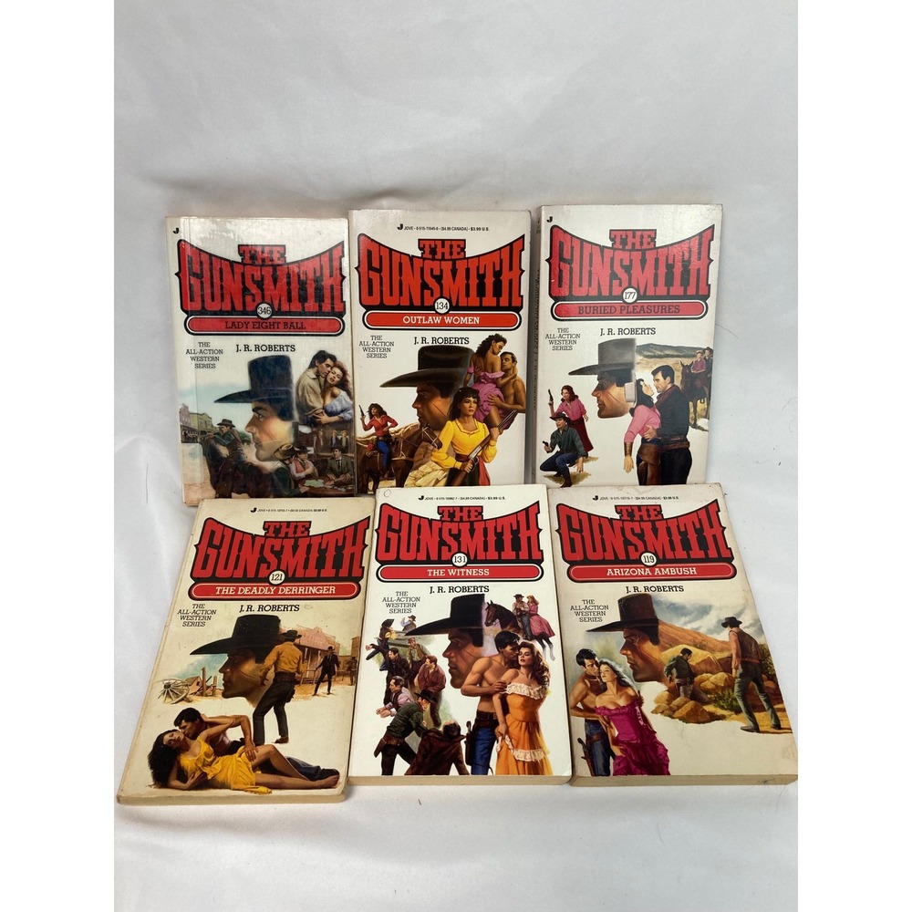 J.R. Roberts The Gunsmith Western Paperback Lot of 6 #119 #121 #131 #134 +